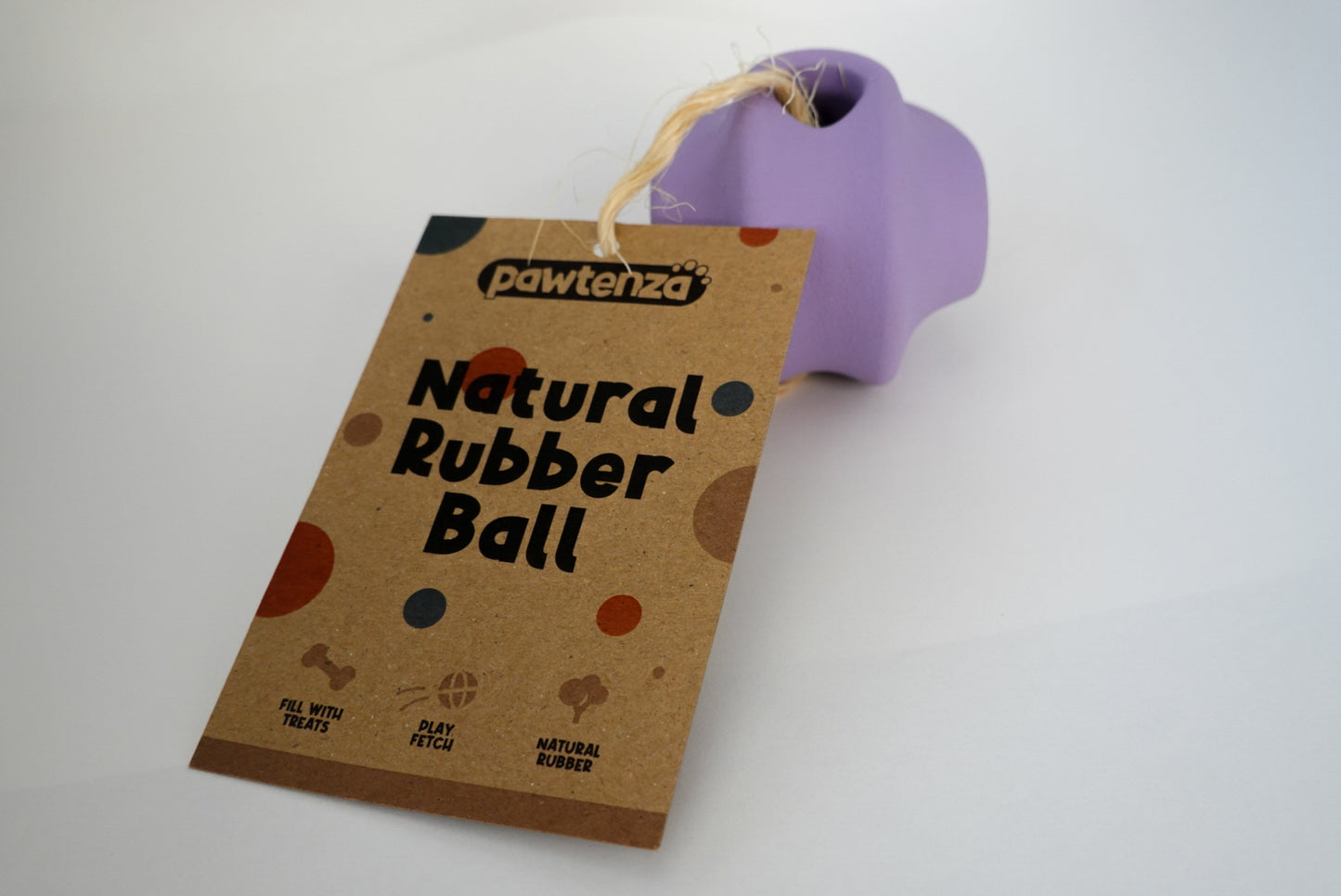 Natural rubber treat ball
